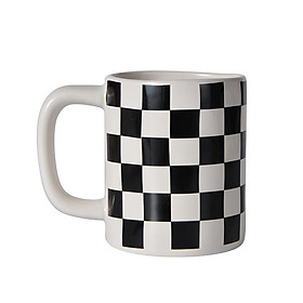 Phong cách mới nhất INS mô hình cờ vua cốc không đều tùy chỉnh cốc nước bằng sứ có giá trị cao cốc cà phê nhào bằng tay của phụ nữ thích hợp sáng tạo - đen