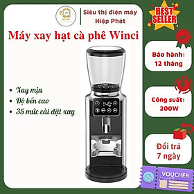 Máy xay hạt cafe Winci, 35 chế độ xay, màn hình cảm ứng, xay mịn