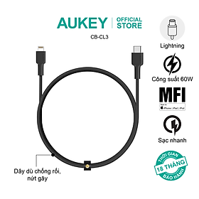 Mua Cáp dây dù chống rối lõi đồng Type-C to L MFI 0.9 mét Aukey CB-CL3  hàng chính hãng