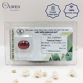 Mua Viên đá Ruby thiên nhiên kiểm định AIG_ HA-G000065