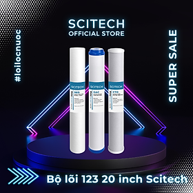 Mua Bộ lõi số 1 2 3 20 inch by Scitech (Lõi PP-UDF-CTO) - Dùng cho máy lọc nước RO  bộ lọc thô - Hàng chính hãng