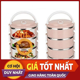  Hộp Đựng Cơm Cặp Lồng Cơm Giữ Nhiệt Lúa Mạch Ruột Inox Dung Tích 2.8l