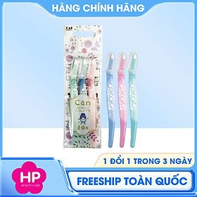 Dao Cạo Lông Mày Lưỡi Thép Không Gỉ Kai Eyebrow For Women (Set 3 Cây)