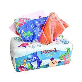 Baby Tissue Box Busy Pull Tissues Play Paper Sensory Toys for Game