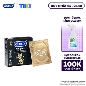 Bao cao su Durex Kingtex 3 bao