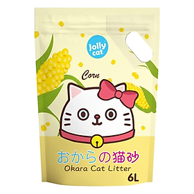 Cát Vệ Sinh Đậu Nành An Toàn Cho Mèo Không Bụi JollyCat Tofu 6L - Bắp