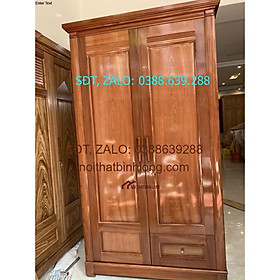 Tử đựng quần áo gỗ xoan đào 2 cánh