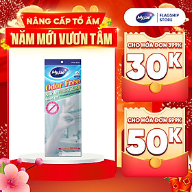 Găng tay dáng dài Nitrile không mùi MyJae rửa chén, bát, dọn dẹp nhà cửa 38CM