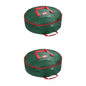 2pcs Christmas Wreath Storage Bag Dustproof Foldable Garland Storage Bag