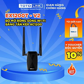Mua TOTOLINK EX1200T_V2 - Thiết Bị Mở Rộng Sóng Wi-Fi Băng Tần Kép AC1200 - Hàng Chính Hãng