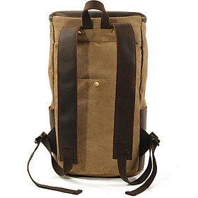 Outdoor Men's Backpack Sports Travel Backpack Oil Wax Canvas Shoulder Large Capacity School Bag Travel Bag