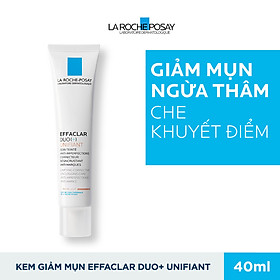 Kem Dưỡng Có Màu Giúp Giảm Mụn, Ngừa Thâm, Thông Thoáng Lỗ Chân Lông & Che Khuyết Điểm La Roche-Posay Effaclar Duo+ Unifiant 40ml