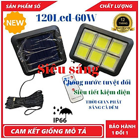 Mua Đèn năng lượng mặt trời 120Led 60w Chống nước tuyệt đối có điều khiển từ xa nhiều chế độ sáng