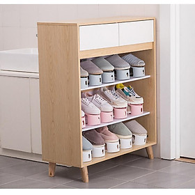 Mua Giá  kệ NHỰA để giày dép tích hợp thông minh đơn giản tiết kiệm tối đa diện tích phòng  siêu tiện lợi - Giao màu ngẫu nhiên - GDHN Loại Tốt