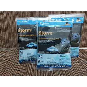 Combo 3 gói thuốc diệt chuột STORM- gói 20 viên