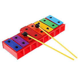 Wood Xylophone Educational Music Toys 8-  w/ Beater Mallet for Kids Toys