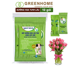 Mua 10 gói Dưỡng hoa lâu tàn Long Life  gói 5gr  hoa tươi lâu  nở bông to  không bị hôi nước |Greenhome