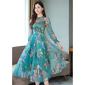 Đầm voan nữ tay dài D31302