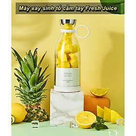 Máy Xay Sinh Tố Cầm Tay Fresh Juice 350ml, Sạc Không Dây