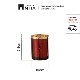 Mua Ly thủy tinh đựng nến tealight tráng gương vàng ROSSU - Đồ đựng nến tealight tráng gương xuyên sáng