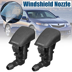 Pair Windshield Washer Nozzle Spray Black For Chevy Malibu Honda Acura 07-12 New