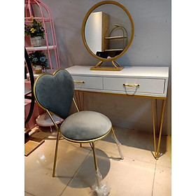 Mua Combo bàn ghế trang điểm bọc nệm chân gỗ