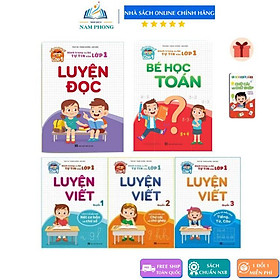 Combo Luyện Đọc, Bé Học Toán, Tập Viết - Hành Trang Cho Bé Chuẩn Bị Vào Lớp 1 (Tặng Kèm Bộ Thẻ Học)