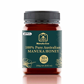 Mật ong Manuka Eco Úc nguyên chất 100% - chỉ số kháng khuẩn MGO từ 30+ - thực phẩm bổ dưỡng, tăng sức đề kháng