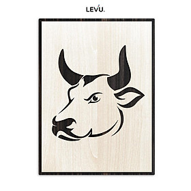 Mua Tranh treo tường tuổi Sửu biểu tượng hình con Trâu 12 con giáp LEVU DV02