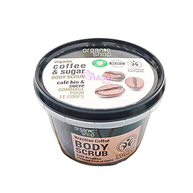 Tẩy Da Chết Body Organic Shop Dưỡng Da Trắng Sáng (Bản Anh) 250ml