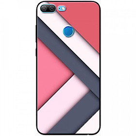 Ốp lưng dành cho Honor 9 Lite mẫu Sọc hồng trắng xám