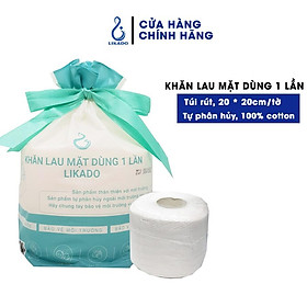 Khăn lau mặt dùng 1 lần spa (50 khăn) LIKADO kích thước (20x20cm)(1 cuộn)