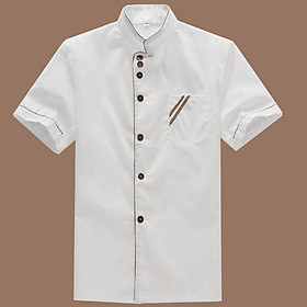 Kitchen Chef Clothing Jacket Coat Catering Cook Uniform Short Sleeves  XXXXL
