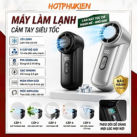 Mua Quạt Cầm Tay Sò Lạnh TurboForce siêu tốc 5 Cấp Độ Gió  Peltier Làm Mát  Pin 3000mAh  Màn Hình LED WIWU FS-018 Pin sạc - Làm mát tức thì – Gió siêu mạnh – Nhỏ gọn tiện mang theo - Hàng nhập khẩu