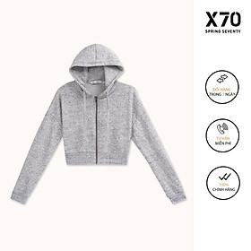 Áo Khoác Nỉ Nữ Chống Nắng Kiểu Dáng Croptop Thiết Kế Có Nón Thời Trang X70 - 02540003