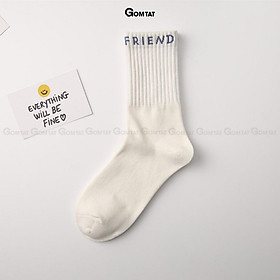 Tất nam nữ cổ cao cao cấp mẫu Hello, vớ cao cổ unisex chất liệu cotton mềm mại thoáng mát êm chân - CAO2CO-ZHU-6001-1DOI - Màu 4