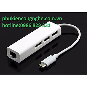 Mua Cáp chuyển USB Type-C ra LAN hỗ trợ 3 cổng USB