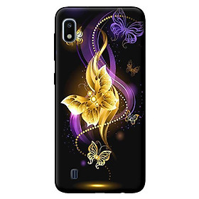 Ốp lưng in cho Samsung Galaxy A10 mẫu Buớm Vàng Tím - Hàng chính hãng
