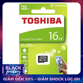 Thẻ nhớ MicroSDHC Toshiba M203 UHS-I U1 16GB 100MB/s (Đen) - Hàng chính hãng