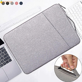 Túi đựng laptop chống sốc cỡ lớn chất lượng có quai cầm kích thước 13 14 15 inch - Dark Grey
