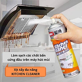 Chai Xịt Tẩy Đa Năng Tạo Bọt Kitchen Cleaner 500ml Cam