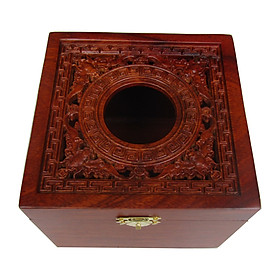 Hộp Đựng Giấy Ăn Vuông TOKDODO Gỗ Tự Nhiên 14 x 14 x 11,5 cm