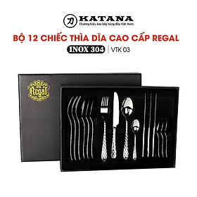 Mua Bộ 16 chiếc thìa dĩa cao cấp REGAL quả trám Crystal VTK-03