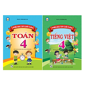 Sách Combo Phiếu bài tập cuối tuần Toán + Tiếng Việt 4 - Cánh Diều