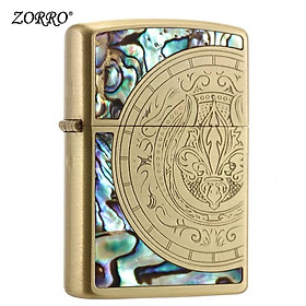 Mua Vỏ Hột Quẹt Bật Lửa Hộp Quet Xăng Đá Zorro Hoa Văn Khảm Trai Z91630