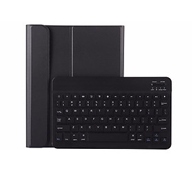 Bao da kèm bàn phím Bluetooth dành cho iPad Air 2 Smart Keyboard có khay chứa bút, lưng silicon chống va đập- Hàng Nhập khẩu