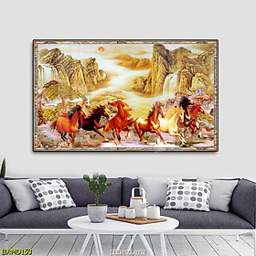 Mua Tranh Bát Mã Phi Nước Đại Tài Lộc  - Tranh Canvas Trang Trí Phong Thủy