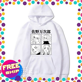 Mẫu áo Hoodie in hình Tokyo Revengers Mikey màu trắng độc đẹp giá siêu rẻ