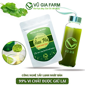 Bột Rau Má Sấy Lạnh Nguyên Chất Vũ Gia (50g/ túi) + Tặng Chai Thủy Tinh Đựng Nước Ép Có Dây Treo 300ml - Thanh lọc cơ thể, mát gan, giảm bớt căng thẳng, cải thiện trí nhớ, giảm mụn do nóng trong, hạ sốt, ngăn ngừa ung thư