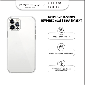 Ốp lưng Mipow Tempered Glass Transparent cho iPhone 14/14+/14 Pro/14 Pro Max - Thiết kế trong suốt, chống sốc, chống ố vàng - Hàng chính hãng